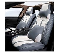 SRQORT Cars Seat Covers Full Set Leather Car Seat Covers For Fiat 500 For Punto For Palio For Freemont For Viaggio For Ottimo For Bravo For Linea(Red-Brown-Panel,Luxury)