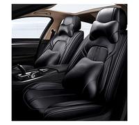 SRQORT Cars Seat Covers Full Set Leather Car Seat Covers For Fiat 500 For Punto For Palio For Freemont For Viaggio For Ottimo For Bravo For Linea(Black,Luxury)