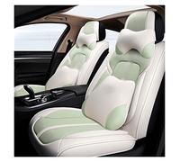 SRQORT Cars Seat Covers Full Set Leather Car Seat Covers For Fiat 500 For Punto For Palio For Freemont For Viaggio For Ottimo For Bravo For Linea(Light green,Luxury)