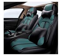 SRQORT Cars Seat Covers Full Set Leather Car Seat Covers For Fiat 500 For Punto For Palio For Freemont For Viaggio For Ottimo For Bravo For Linea(GREEN,Luxury)