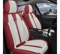 SRQORT Cars Seat Covers Leather Car Seat Covers For Mazda 6 Gj Gg Gh 2009 3 2010 Bk Bl Cx3 Cx7 Cx9 Cx5 Seat Protector Accessories(Red Front+Rear)