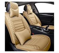 SRQORT Cars Seat Covers Leather Car Seat Covers Special For Mercedes For Benz W204 W211 W210 W124 W212 W202 W245 W163 Cla Gls 5 Seat(Beige,A)
