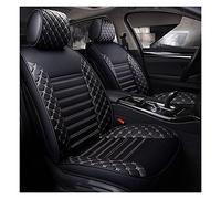 SRQORT Cars Seat Covers Leather Car Seat Covers Special For Mercedes For Benz W204 W211 W210 W124 W212 W202 W245 W163 Cla Gls 5 Seat(Black white,B)