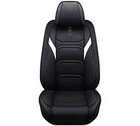 SRQORT Cars Seat Covers Universal Leather Car Seat Covers For Jeep For Compass For Grand Cherokee Wk2 Wj 1999 2004 For Renegade For Patriot(Black white,Standard)