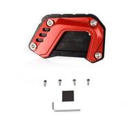 SRQORT CNC Side Stand Pad for Peugeot for Django 150 2021 2022 2023 CNC Aluminium Foot Side Stand Enlarge Kickstand Extension Pad Shelf Kickstand Extension Plate(Red)