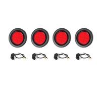 SRQORT Indicator Light 12V 24V 14 LED 2.5inch Round Rear Tail Light Turn Signal Brake Stop Reverse Lamp For Car Truck Trailer Lorry Bus(4pcs Red)