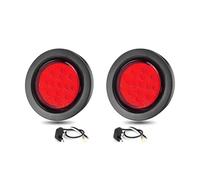 SRQORT Indicator Light 12V 24V 14 LED 2.5inch Round Rear Tail Light Turn Signal Brake Stop Reverse Lamp For Car Truck Trailer Lorry Bus(2pcs Red)