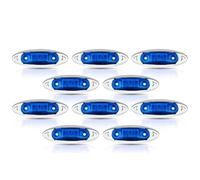 SRQORT Indicator Light 2/10pcs LED Side Marker Light Clearance Light Tail Lamp Warning Lamp For Truck Trailer Bus Boat 12V 24V(10pcs Blue)
