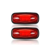 SRQORT Indicator Light 2pcs 3LED Front Rear Trailer Side Marker Clearance Indicator Turn Signal Light For SUV RV Truck UTE UTV 12V 24V(Red)