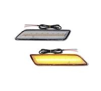 SRQORT Indicator Light For Chrysler For Sebring 2007 2008 2009 2010 LED Front Bumper Side Marker Turn Signal Blinker Indicator Lights(Crystal)