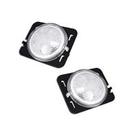 SRQORT Indicator Light For Jeep For Wrangler JK JK Unlimited 2007-2015 LED Car Front Side Marker Lights Flare Lamps 12V(Clear Lens)
