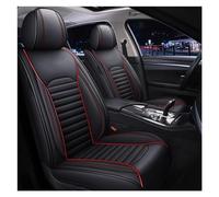 SRQORT Leather Universal Car Seat Covers For Nissan For X-trail For Qashqai For Tiida For Note Car Seat Protectors Car Seat Covers(Black Red Line)