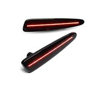 SRQORT Rearview Mirror Turn Flash Lamp 2/4Pcs Side Marker Light Front Rear Bumper Lamps Car Side Bulb For Corvette C6 2005-2013 Amber Red LED Flashing(2pcs Rear Red)