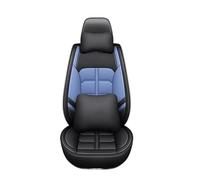 SRQORT The Leather Car Seat Protective Cover For All-Season Universal 5-Seat Models Is Compatible With Most Car Seat Protective Covers Car Seat Covers(Blue pillow)