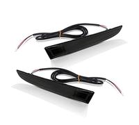 SRQORT Warning Taillight Assembly 2PCS Bright Red Rear Bumper Reflector Lights For Camaro For Traverse For Cadillac ATS XT5 Brake Tail Lights(Smoked Lens)