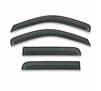 SRQORT Wind Rain Sun Deflectors 4pcs Window Deflectors For Nissan For Navara 2015-2022 For Frontier Np300 D23 Double Cab Black Smoke Wind Visor