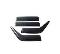 SRQORT Wind Rain Sun Deflectors Car Window Visor Window Deflectors Matte Black Weathershield For Nissan For Navara D40 2006-2014 Double Cab 4x4 4pcs