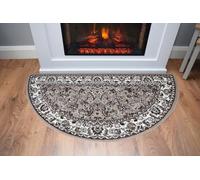 SrS Rugs Fireside Rug for Living Room Half Moon Hearthplace Mat Soft Pile (Classical Beige)