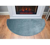 SrS Rugs Fireside Rug for Living Room Half Moon Hearthplace Mat Soft Pile (Ocean Blue)