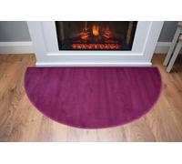 SrS Rugs Fireside Rug for Living Room Half Moon Hearthplace Mat Soft Pile (Plain Purple)
