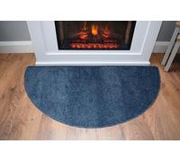 SrS Rugs Fireside Rug for Living Room Half Moon Hearthplace Mat Soft Pile (Sapphire Blue)