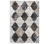 SrS Rugs® Impulse - Area Rug for Living Room, Bedroom, Hallway Runner Rug - Abstract Geometric Design - Provides Home with Comfort and Warmth (Greige Coblo, 160cm x 220cm)