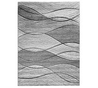 SrS Rugs® Impulse - Area Rug for Living Room, Bedroom, Hallway Runner Rug - Abstract Geometric Design - Provides Home with Comfort and Warmth (Grey, 160cm x 220cm)