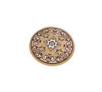 SrS Rugs® Luna Collection, Living Room Rug and Hallway Runner, with Soft Smooth 8mm Pile. Traditional Floral Design. 6 Colours, 6 Sizes (Beige, 160cm Circle)