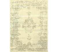SrS Rugs® Luna Collection, Living Room Rug and Hallway Runner, with Soft Smooth 8mm Pile. Traditional Floral Design. 6 Colours, 6 Sizes (Vintage Ivory, 60cm x 110cm)