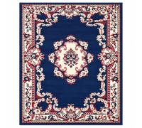 SrS Rugs® Luna Collection, Living Room Rug and Hallway Runner, with Soft Smooth 8mm Pile. Traditional Floral Design. 6 Colours, 6 Sizes (Navy Blue, 160cm x 225cm)