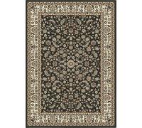 SrS Rugs® Luna Collection, Living Room Rugs, Hallway Runners, with Soft Smooth 8mm Pile. Contemporary Borders Design. 7 Colours, 9 Sizes (Classical Black, 120 x 170 cm)