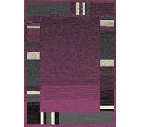 SrS Rugs® Luna Collection, Living Room Rugs, Hallway Runners, with Soft Smooth 8mm Pile. Contemporary Borders Design. 7 Colours, 9 Sizes (Purple Fade, 160 x 225 cm)