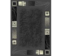 SrS Rugs® Luna Collection, Living Room Rugs, Hallway Runners, with Soft Smooth 8mm Pile. Contemporary Borders Design. 7 Colours, 9 Sizes (Grey Borders, 60 x 225 cm)
