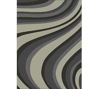 SrS Rugs® Luna Collection, Living Room Rugs, Hallway Runners, with Soft Smooth 8mm Pile. Contemporary Waves Design. 6 Colours, 9 Sizes (Grey, 160cm x 225cm)