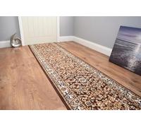 SrS Rugs® Luna Collection, Modern Long Carpet Runner Rug for Entrance Hall and Stairs. Smooth Soft 8mm Depth Pile. 70cm Wide. Any length (Classical Brown, Length: 13' (396cm))