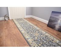 SrS Rugs® Luna Collection, Modern Long Carpet Runner Rug for Entrance Hall and Stairs. Smooth Soft 8mm Depth Pile. 70cm Wide. Any length (Classical Grey, Length: 12' (366cm))