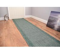 SrS Rugs® Luna Flatweave Collection, Reversible Indoor Outdoor Runner Rug for Hallway, Kitchen, and Entrance. Smooth Soft 2mm Depth Pile. 70cm Wide. Any Length (Flatweave Green, Length: 13' (396cm))