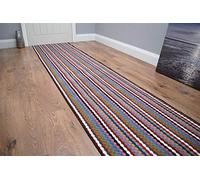 SrS Rugs® Non Slip Rubber Backed Washable Carpet Runner Mat, for Kitchen, Hallway, Stairs, Bedroom. 66cm (2ft2) Wide (Multicolour, 2ft2 x 3ft (66 x 91cm))