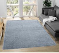 SrS Rugs® Plain Half Moon Semi Circular Silver Brown Red Black Grey Purple Green Shaggy Pile Rug Different (Grey 100cm x 150cm (Rectangle))