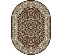 SrS Rugs® Round Circle Large Small Living Room Mat Rug 13 Designs 3 Sizes (Classical Brown, 160cm x 225cm Oval Shape)