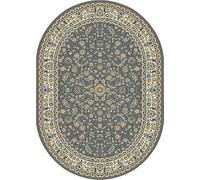 SrS Rugs® Round Circle Large Small Living Room Mat Rug 13 Designs 3 Sizes (Classical Grey, 120cm x 170cm Oval Shape)