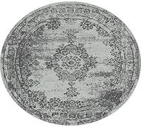 SrS Rugs® Round Circle Large Small Living Room Mat Rug 13 Designs 3 Sizes (Distressed Grey, 100cm Cirlce)
