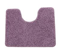 SrS Rugs® Toilet Mats Pedestal Only Machine Washable Non Slip Rubber Backed U Shaped Extra Thick Soft Shaggy Fluffy Absorbent Bathroom Rug (Heather)