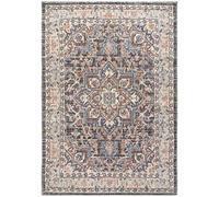 SrS Rugs Vintage Rugs for Living Room, Bedroom, Dining Room, Kitchen Room - Boho Distressed Traditional Faded Ikat Style Multicoloured Design Smooth Soft Low Pile (Eco Bhutan, 160 x 230 cm)