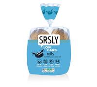 SRSLY Low Carb 50/50 Bread Rolls - 2g Carbs & 130 Kcals Per Roll - Freshly Baked Soft & Fluffy - Sugarwise Certified Reduced Sugar - High Protein - 4 Large Rolls Pack