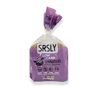SRSLY Low Carb Artisan Seeded Keto Bread Rolls | 4 Large Rolls | Freshly Baked Light & Fluffy | Seriously Low Carb Keto Food | 3.5g Carbs & 190 Kcals Per Roll | High Protein & High Fibre | Low Sugar