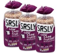 SRSLY Low Carb Keto Fruit Bread | 2.4g Carbs, 69 Kcals, 4g Protein | Freshly Baked with Orange & Cinnamon | Sugarwise Certified | High Protein | Low Calorie | Seriously Low Carb