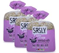 SRSLY Low Carb Keto Seeded Rolls | 3 Packs | 12 Large Rolls | Freshly Baked Light & Fluffy | Seriously Low Carb Keto Bread | 3.5g Carbs & 190 Kcals Per Roll | High Protein & High Fibre | Low Sugar