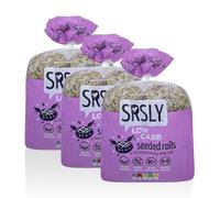 SRSLY Low Carb Keto Seeded Rolls - 3 Packs of 4 Rolls - 3.5g Carbs 190 Kcals Per Roll - Freshly Baked Light & Fluffy Bread - Sugarwise Certified High Protein High Fibre Low Sugar