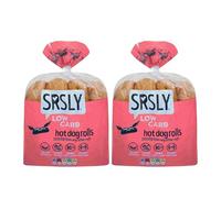 SRSLY Low Carb White Hot Dog Rolls x4-2.4g Carbs Per Roll, High Protein & High Fibre - Soft & Fluffy Bakery-Style Rolls - Freshly Baked & Freezer Friendly - Pack of 2